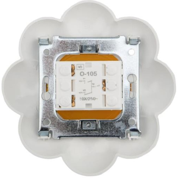 Выключатель двухклавишный KRANZ HAPPY Ромашка KR-78-0621