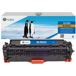 Картридж лазерный G&G GG-CC531A голубой (2800стр.) для HP CLJ CP2020/CP2025/CM2320 MFP, MF8330/8350/8380