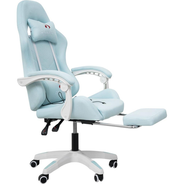 Вибромассажное кресло Calviano 1584 (голубая ткань)