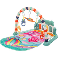 Развивающий коврик Labalu С зеркалом прямоугольный (бирюзовый)