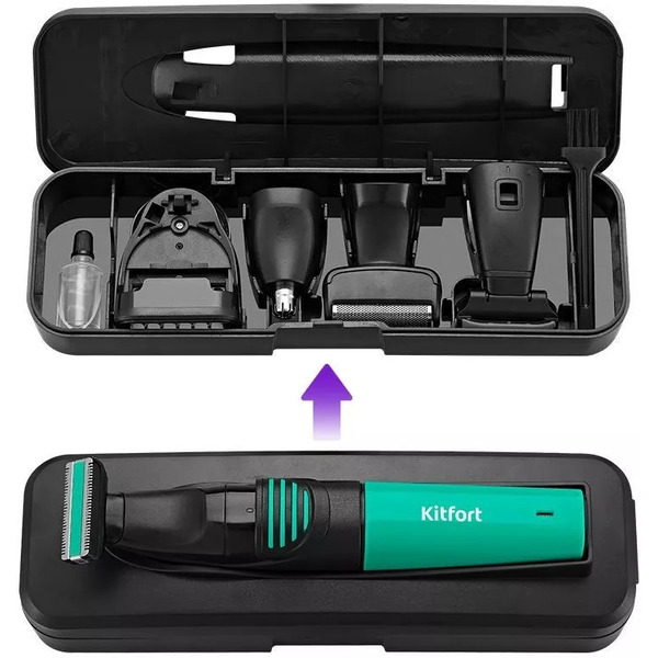 Триммер Kitfort КТ-3139-2 (Черно-зеленый)