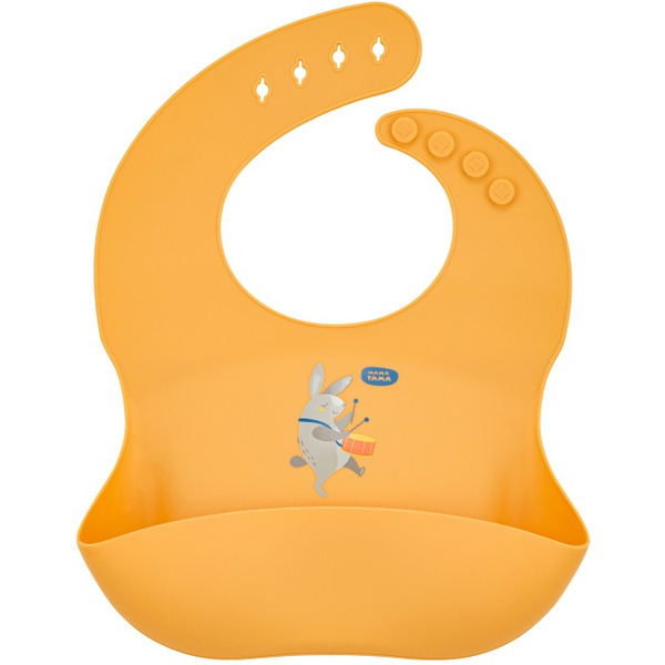 Нагрудник детский Мама Тама Силиконовый MT/073 (желтый)