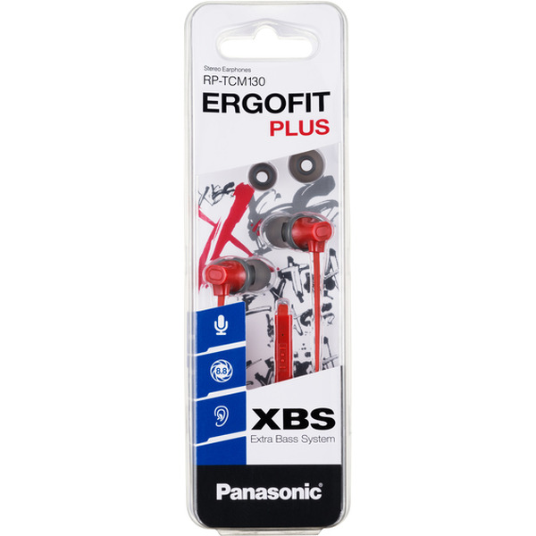 Наушники PANASONIC RP-TCM130GER (красный)