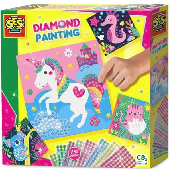 Набор для творчества SES Creative Бриллиантовая картина, Счастливые животные 14701