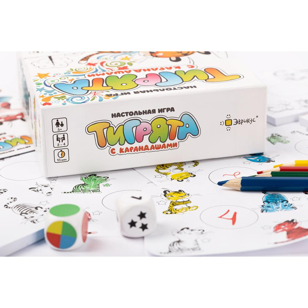 Настольная игра Эврикус Тигрята с карандашами BG-17043
