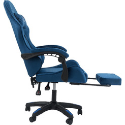 Вибромассажное кресло Calviano 1584 (велюр, синий)