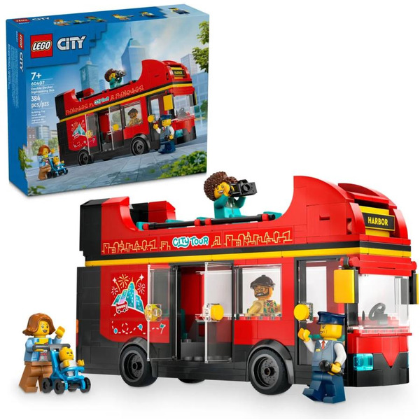 Конструктор LEGO CITY 60407 Красный двухэтажный экскурсионный автобус
