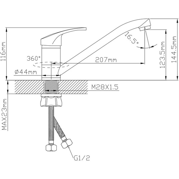 Смеситель AV Engineering AVURS4-A120-449