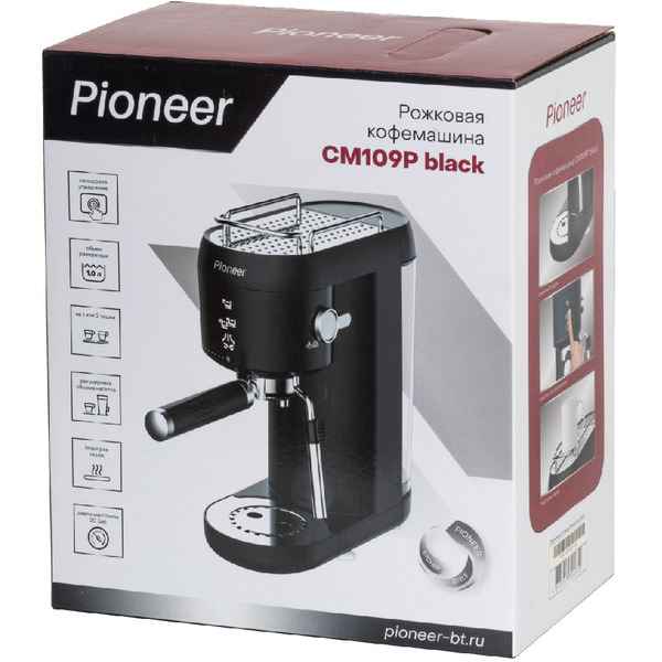 Рожковая кофеварка Pioneer CM109P (черный)