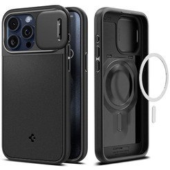Чехол для телефона Spigen Optik Armor (MagFit) для iPhone 15 Pro Max ACS06599 (черный)
