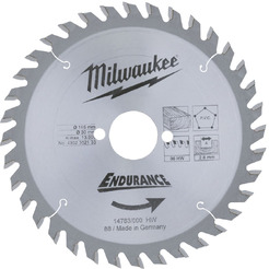 Диск пильный (по дереву) MILWAUKEE D 165х30х2.6 мм 36Z  493235213