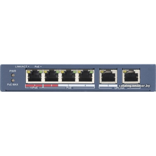 Неуправляемый коммутатор Hikvision DS-3E0106HP-E