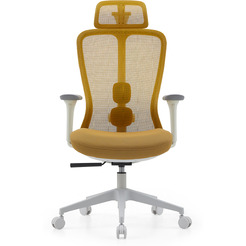 Офисное поворотное кресло SPARX FX-28-2 Fansil (White / Yellow)