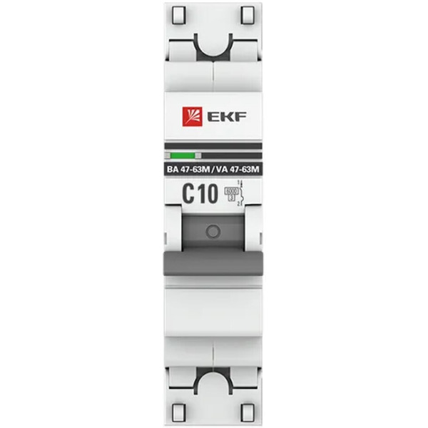 Выключатель автоматический EKF PROxima ВА 47-63M 1P 10А (C) 6кА (без теплового расцепителя)