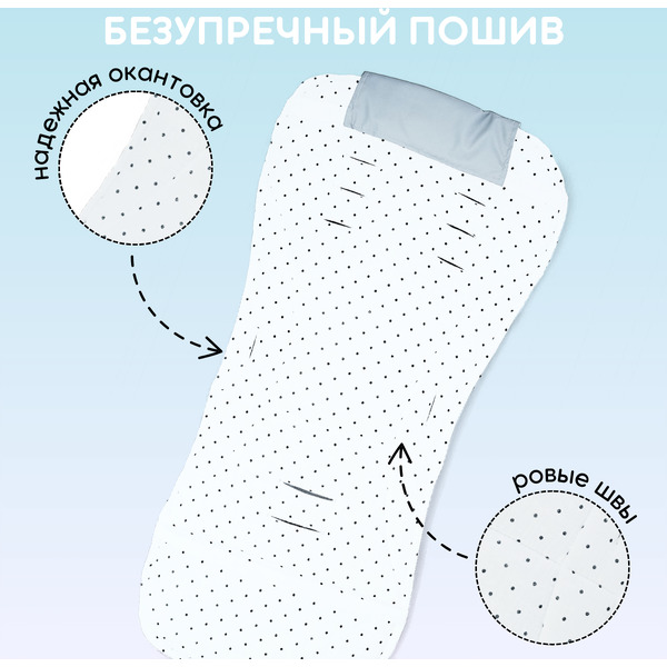 Вкладыш для коляски Bubago КМ1 BG 169-4 (зеленый принт)