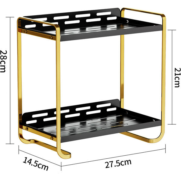 Органайзер для косметики настольный Happy Home HH-034B (черный/золотой)