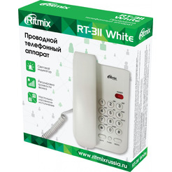 Проводной телефон Ritmix RT-311 белый