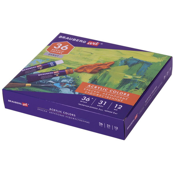 Краски акриловые художественные BRAUBERG ART DEBUT 192294