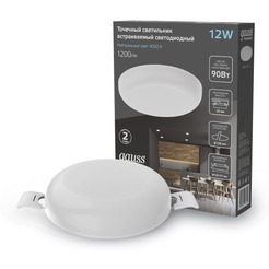 Точечный светильник Gauss Frameless 12W 4000K 967511212