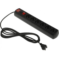 Сетевой фильтр Most LR 3м (6 розеток) черный