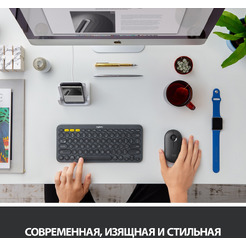 Мышь Logitech M350 Pebble (L910-005718) графит