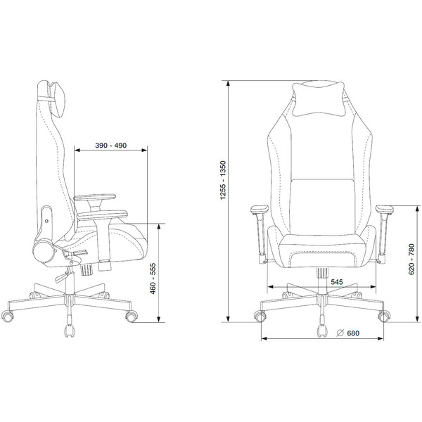 Кресло игровое Knight N1 Fabric Light-19 (1626370) серый