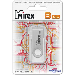USB Flash MIREX Swiwel White 8GB (13600-FMUSWT08)