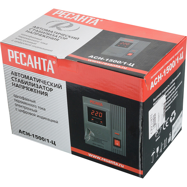 Стаблизатор напряжения Ресанта АСН-1500/1-Ц (63/6/3)