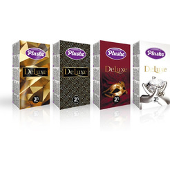 Платочки бумажные PLUSHE Deluxe Standart 3 сл (5066)