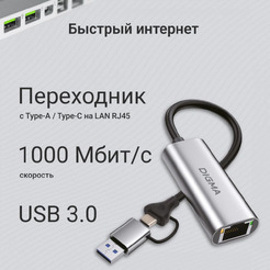 Сетевой адаптер Gigabit Ethernet Digma DLA-GEUC01