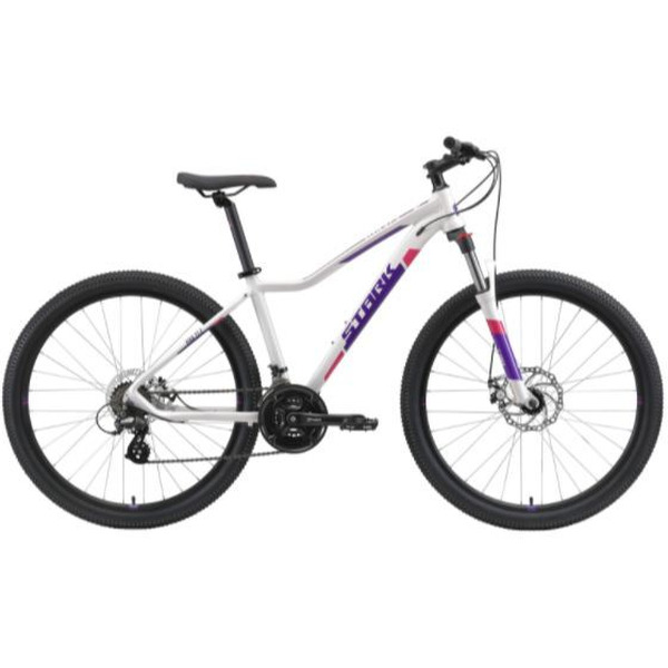 Велосипед Stark Viva 27.2 HD 2021 (16, белый/фиолетовый)