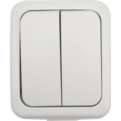 Выключатель двухклавишный KRANZ Mini OG KR-78-0602