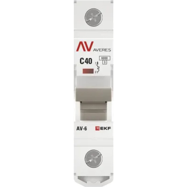 Выключатель автоматический EKF Averes AV-6 1P 40A (C) 6kA