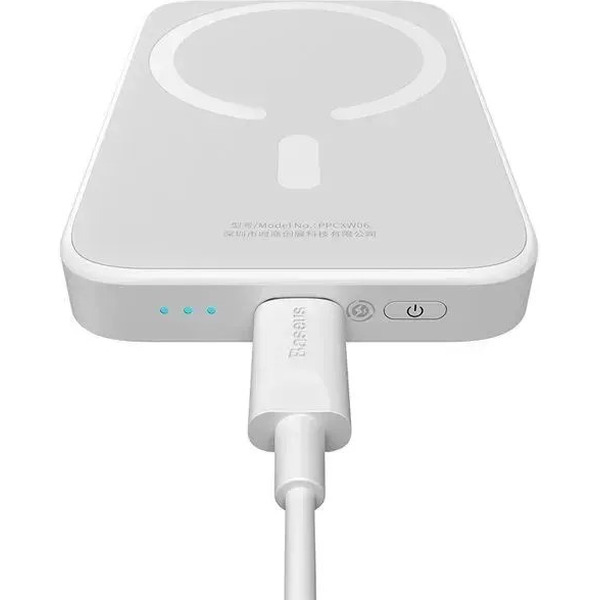 Внешний аккумулятор Baseus Magnetic Mini Air Wireless Fast Charge Power Bank 20W 6000mAh (белый)