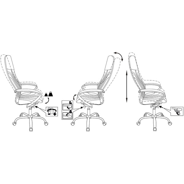 Офисное кресло Бюрократ CH-610SL-Lux (черный, экокожа)