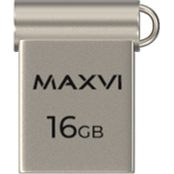 USB флеш Maxvi MM 16GB FD16GBUSB20C10MM (серебристый)