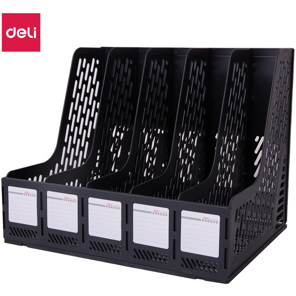 Лоток для бумаг вертикальный DELI 9838BLACK