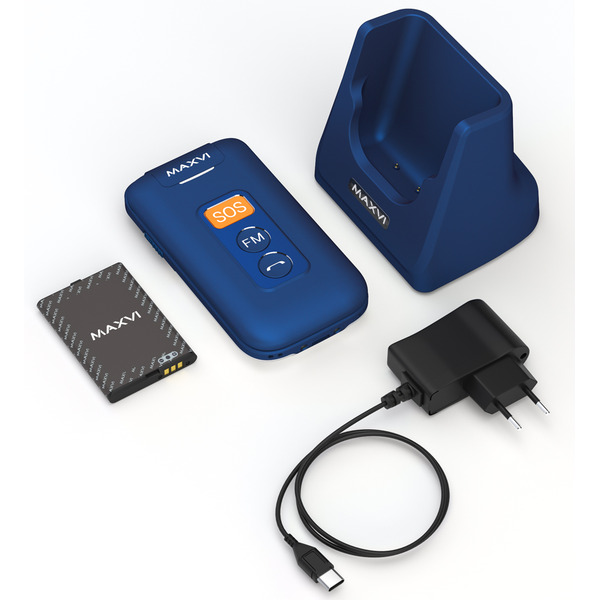 Мобильный телефон Maxvi E5 up (синий)