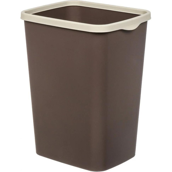 Ведро для мусора с фиксатором BRADEX Tandem 842222 (шоколад/слоновая кость, 20 л)