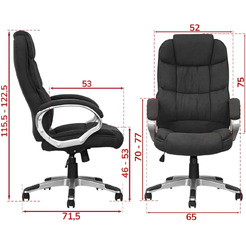 Кресло офисное SITUP SANTA CHROME (ткань Black)