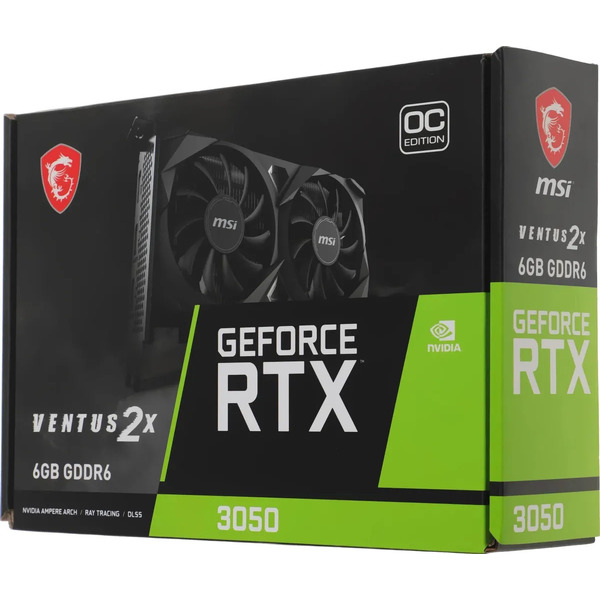Видеокарта MSI GeForce RTX 3050 Ventus 2X 6G OC