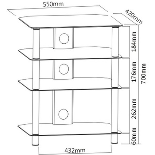 Стойка для аппаратуры Brateck HF501B
