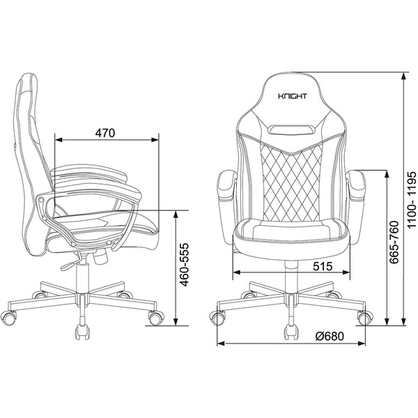 Кресло игровое Zombie VIKING 6 KNIGHT Fabric (1380215) голубой
