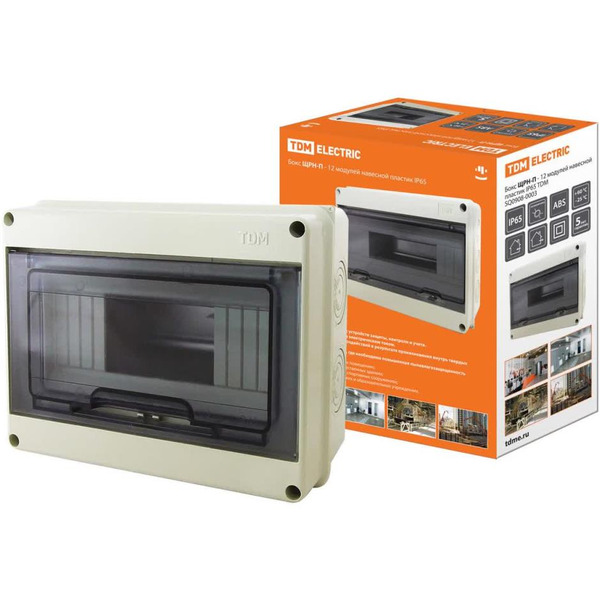Бокс TDM ELECTRIC ЩРН-П-12модулей IP65 SQ0908-0003