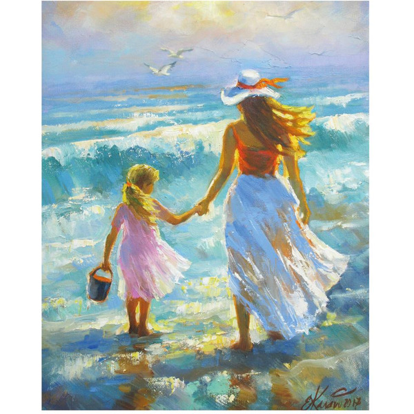 Картина по номерам ОСТРОВ СОКРОВИЩ «На прогулке с мамой» 662909