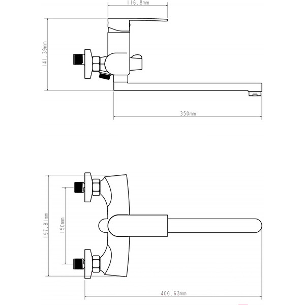 Смеситель Econoce EC0272WT