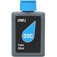 Чернила Deli 511C (голубой) 65мл