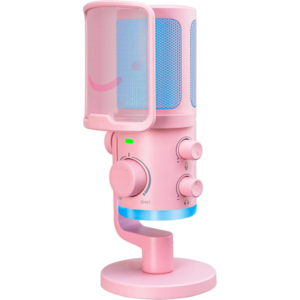 Микрофон FIFINE AM6P Pink электретный (малый конденсатор)