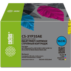 Картридж струйный Cactus CS-3YP35AE 963XL многоцветный набор (134.5мл) для HP OJ 9010 Pro AiO/9012/9014/9015/9016