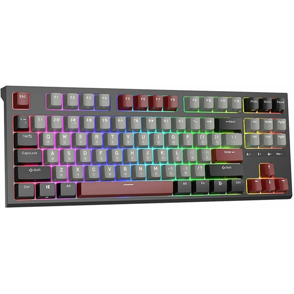 Клавиатура Royal Kludge RK-R87 Black/Gray/Red (Brown switch)